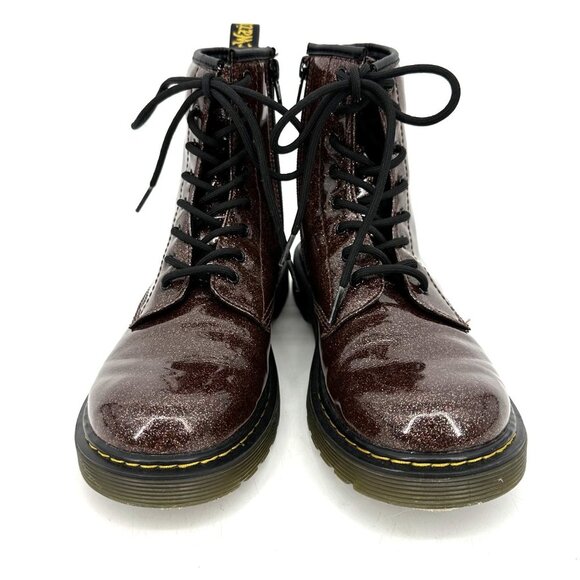 Dr. Martens 1460 Combat Boots Coated Brown Glitter Size 6 Women's - Picture 4 of 9